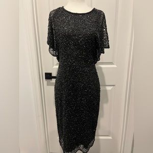 Adrianna Pappel Beaded Black Dress